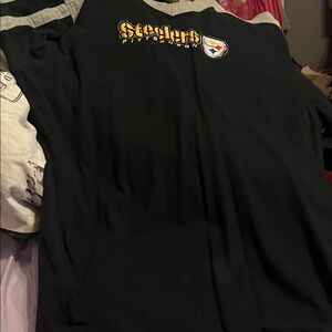 Steelers Black and Gray Short Sleeve Shirt